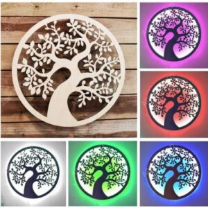Tree of Life Wall Art, Lighted Wall Art Sign with Remote