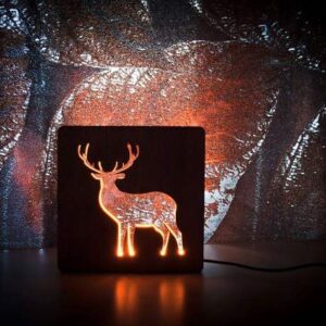 Wooden night Lamp Deer Night Light LED Lamp