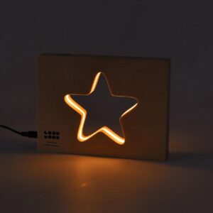 Wooden Night Lamp Star Night Light LED Lamp