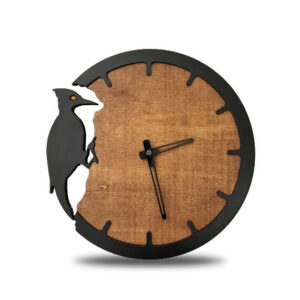 Woodpicker Bird Designer Wooden Wall Clock