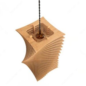 Twist Shape Modern Hanging Wooden Lamp Shade