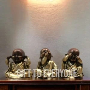 Brass Three Wise Monks statues