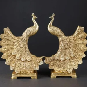 exquisite Brass Peacock Stand Decorative Showpiece